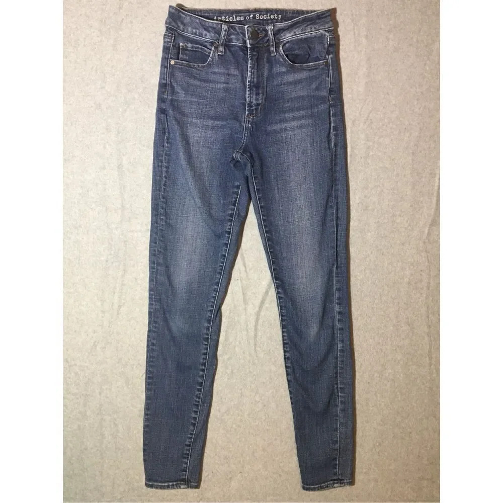 Womens Article of Society Hilary High Rise Skinny Fit Boutique Basic Classic
